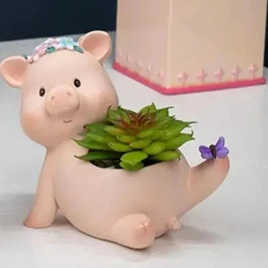 Pink Piggy Succulent Planter