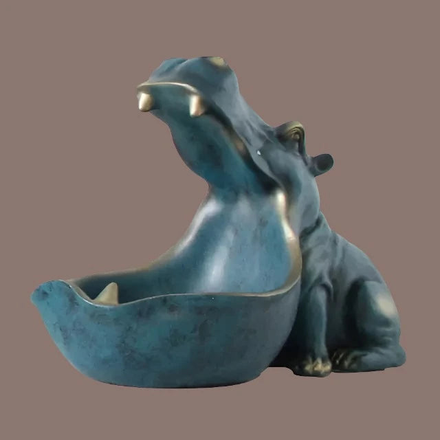 Big Hippo Sculpture Decor