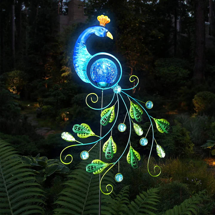 Animal Inspired Outdoor Peacock Solar Light