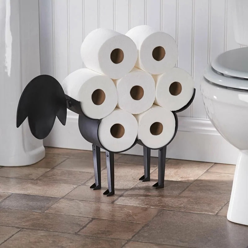 Black Sheep Iron Toilet Paper Holder