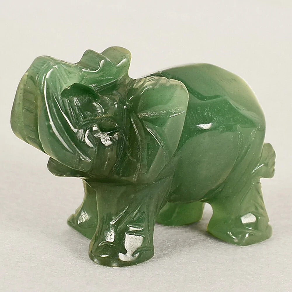 Jade Elephant Figurine Sculpture