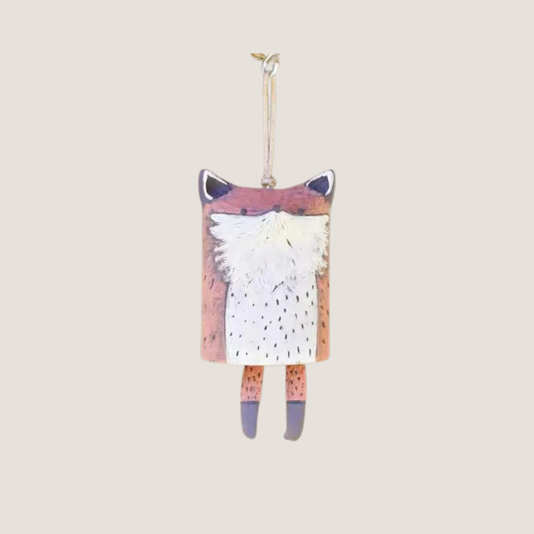 Rustic Fox Wind Chime Decor 