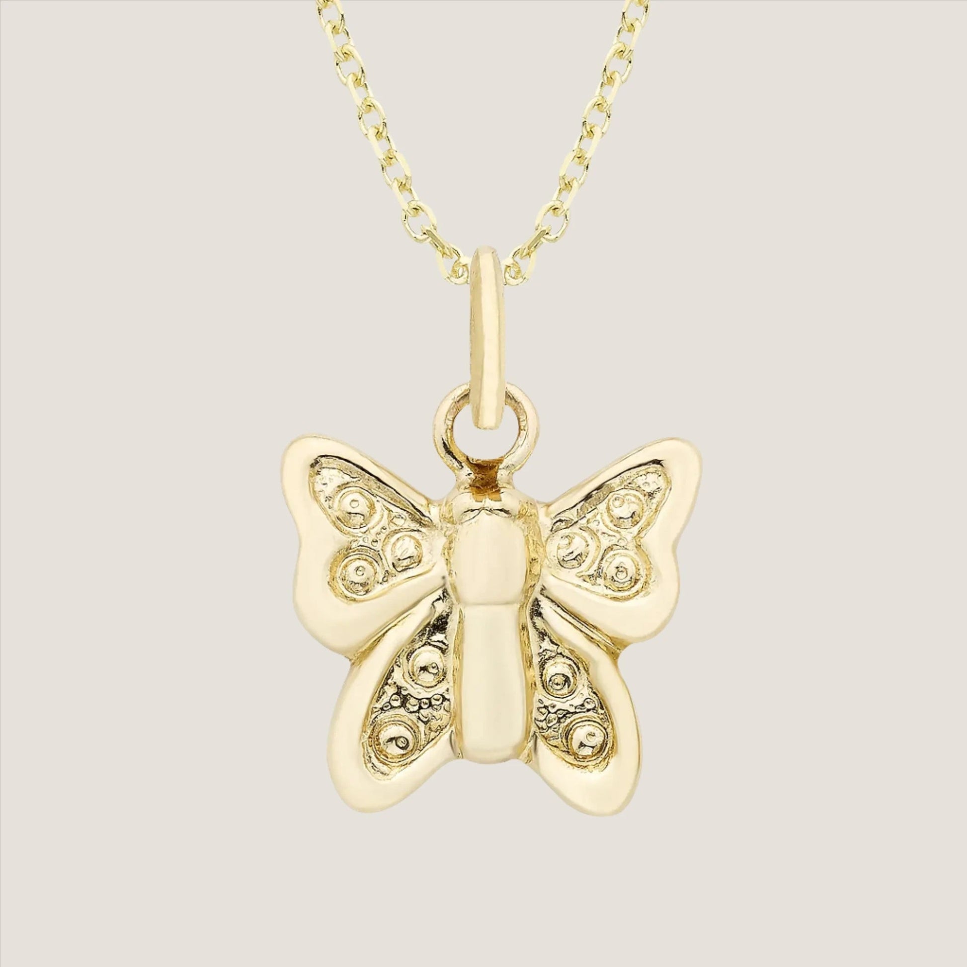 14K Gold Butterfly Charm Necklace-What About Noah