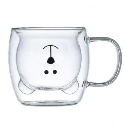 Animal-Themed Double-Layer Insulated Glass Mug-What About Noah