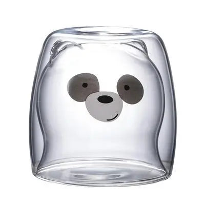 Animal-Themed Double-Layer Insulated Glass Mug-What About Noah