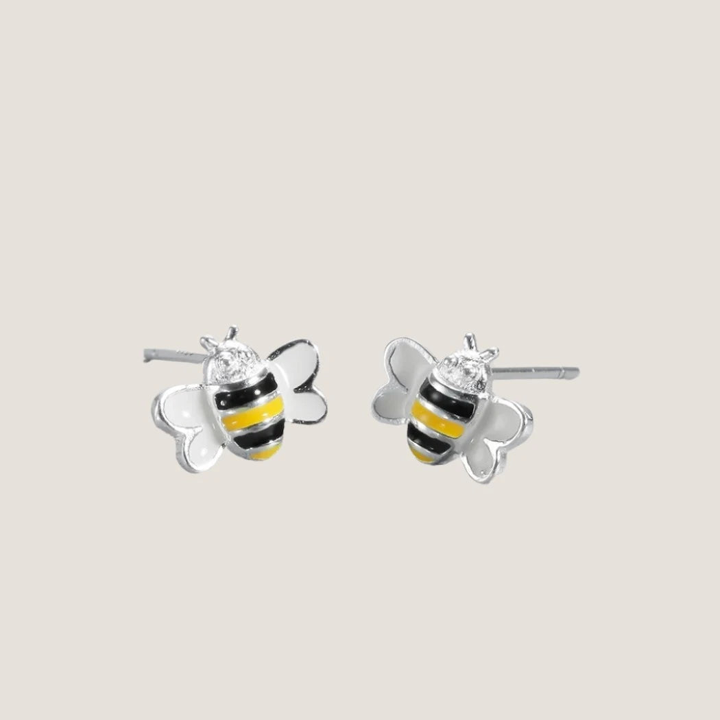 Art Deco Bee Stud Earrings-What About Noah