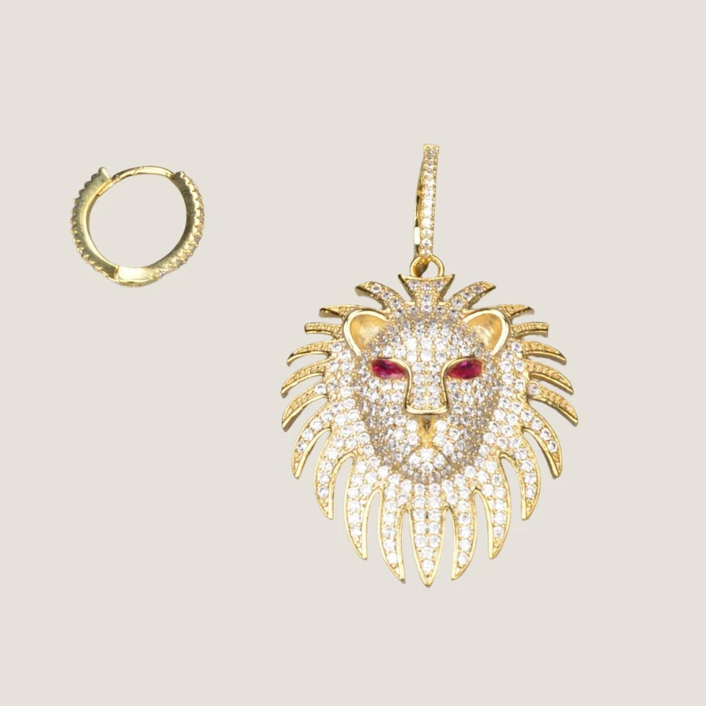 Asymmetrical Lion Earrings-What About Noah