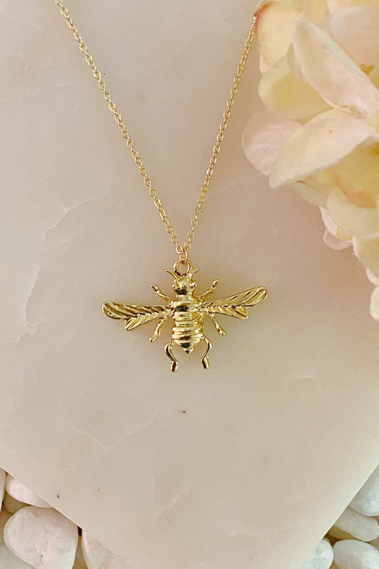 Bumble Bee Charm Pendant Necklace