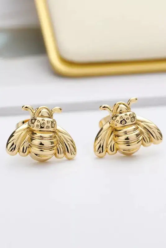 Bumble Bee Stud Earrings Pair