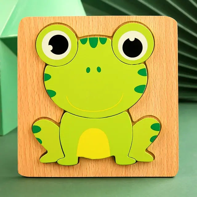 Cartoon Animal Wooden Toy Puzzle-What About Noah