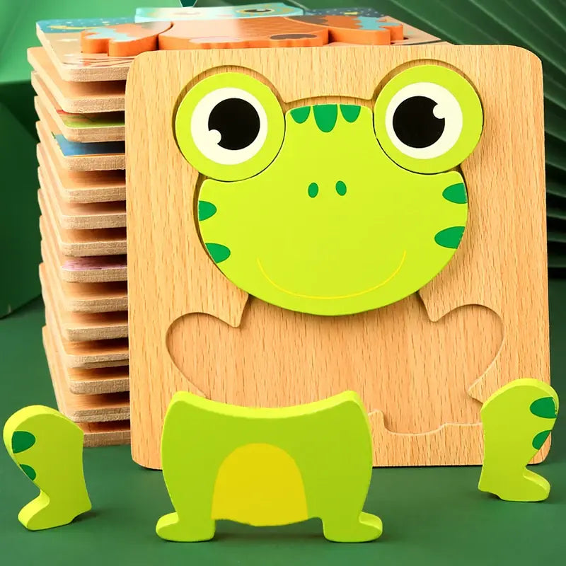 Cartoon Animal Wooden Toy Puzzle-What About Noah