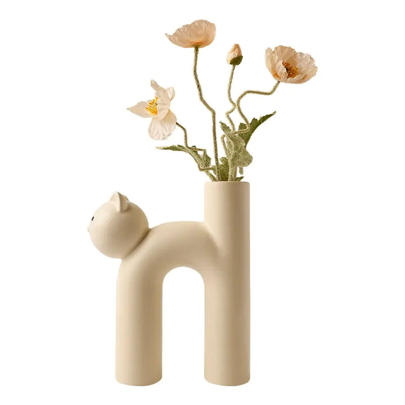 Cat Flower Tube Vase-What About Noah