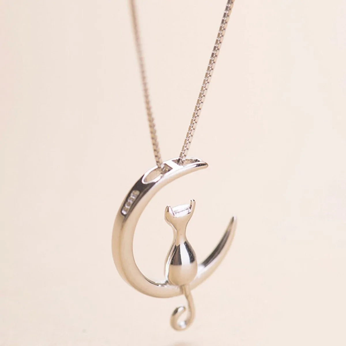 Cat Moon Necklace-What About Noah