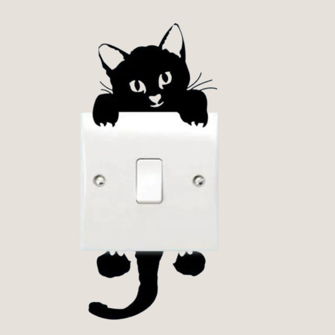 Cat Switch Wall Stickers-What About Noah