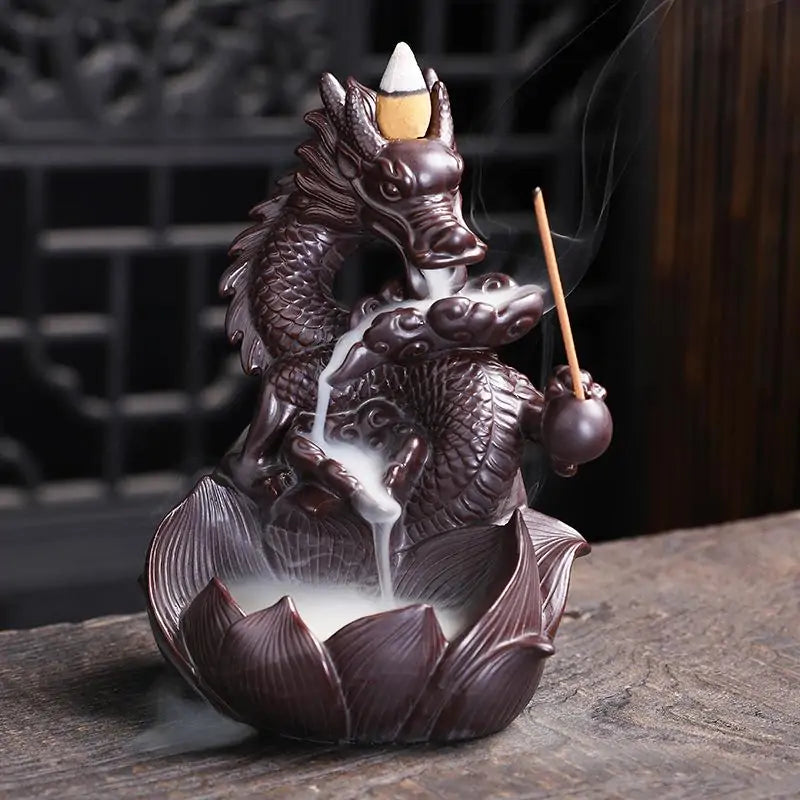 Ceramic Dragon Incense Burner-What About Noah