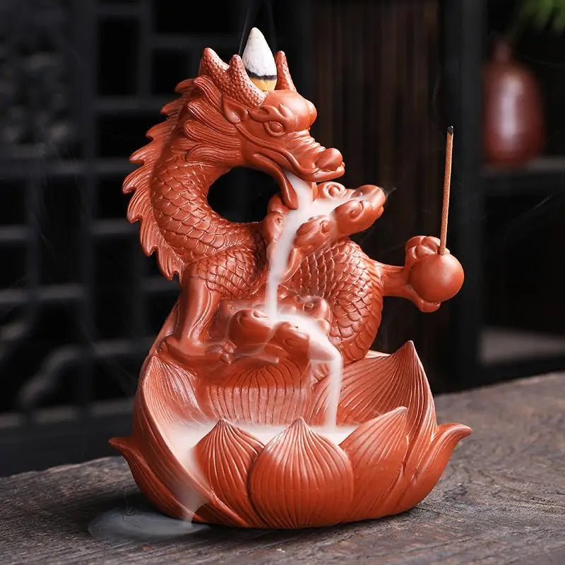 Ceramic Dragon Incense Burner-What About Noah