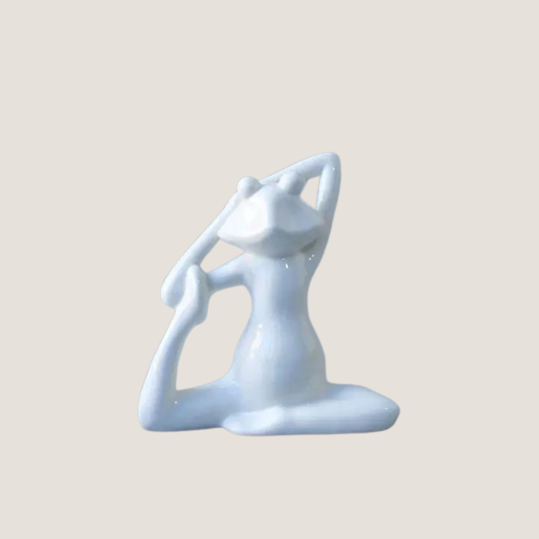 Ceramic Meditating Frog Figurine-What About Noah