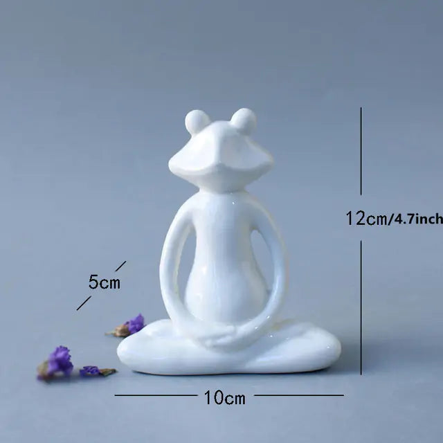 Ceramic Meditating Frog Figurine-What About Noah