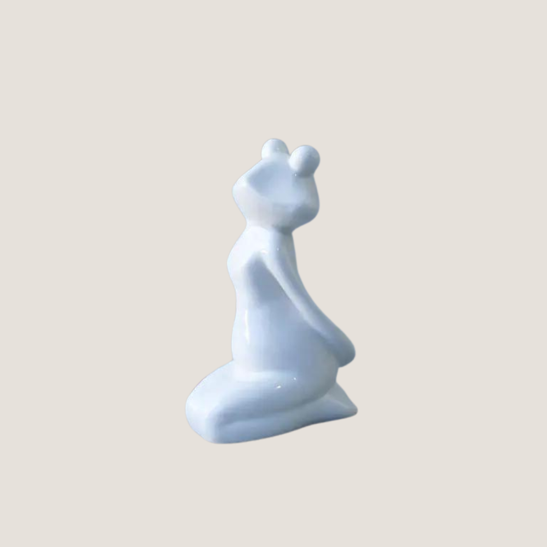 Ceramic Meditating Frog Figurine-What About Noah