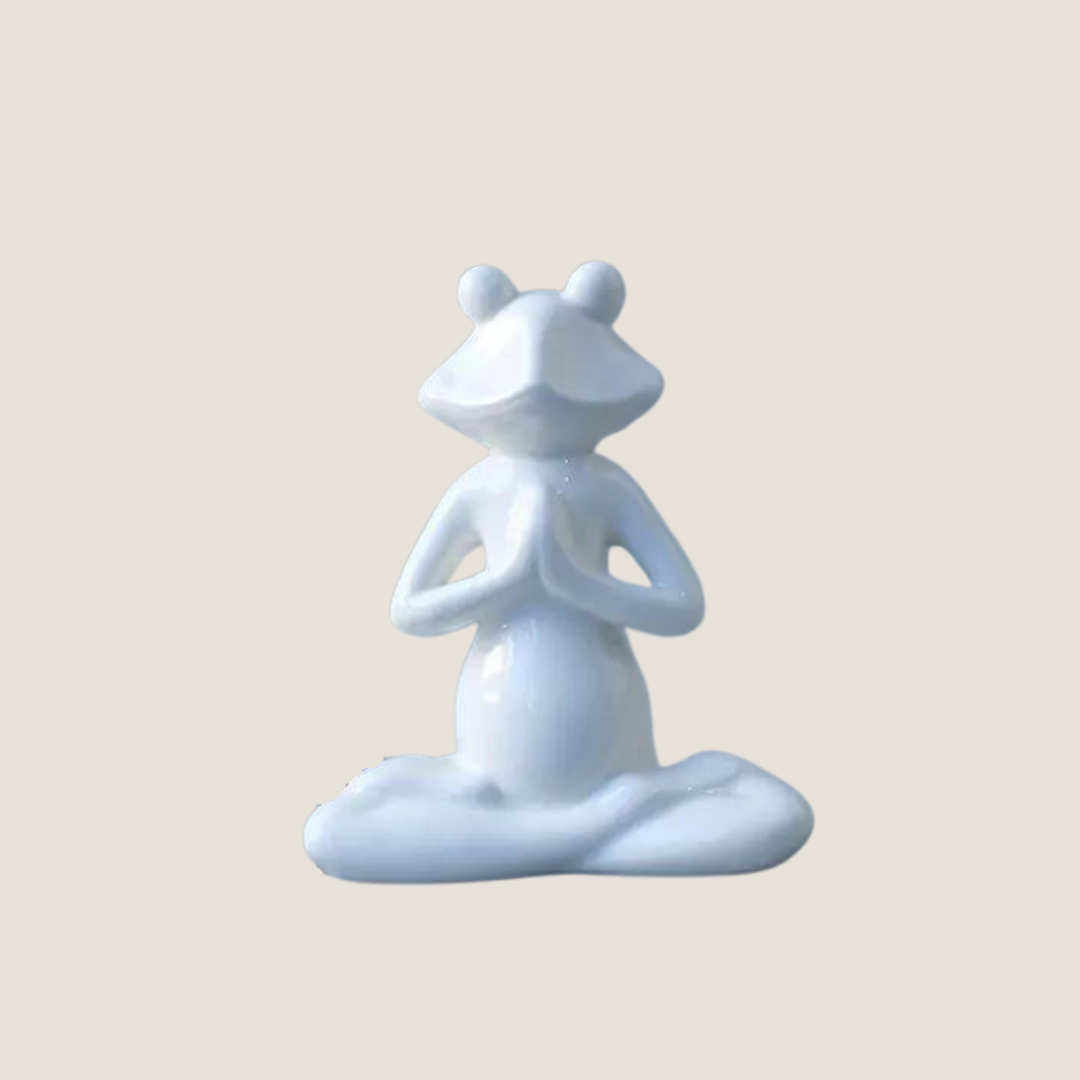 Ceramic Meditating Frog Figurine-What About Noah