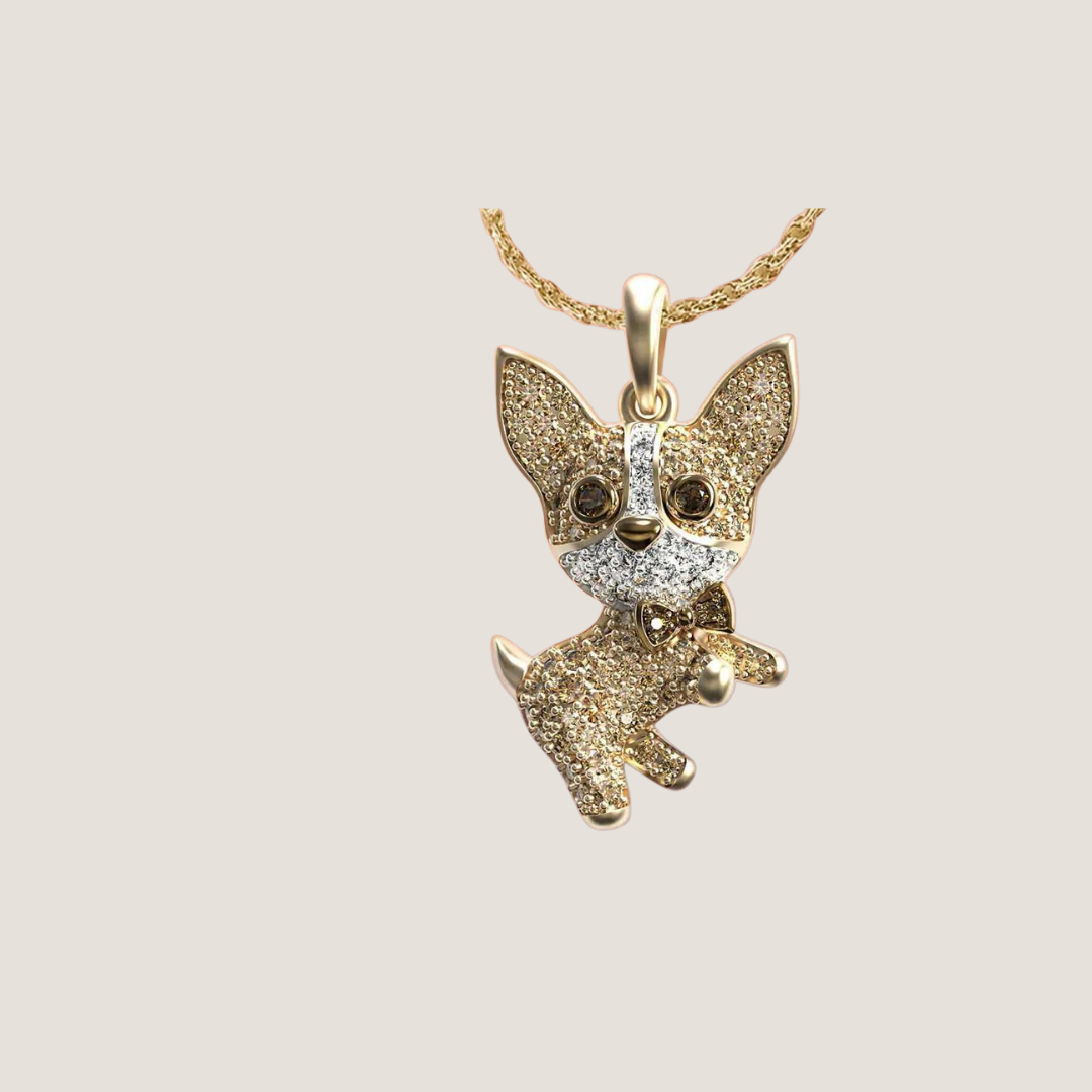 Chihuahua Dog Pendant Necklace-What About Noah