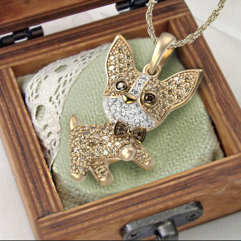 Chihuahua Dog Pendant Necklace-What About Noah