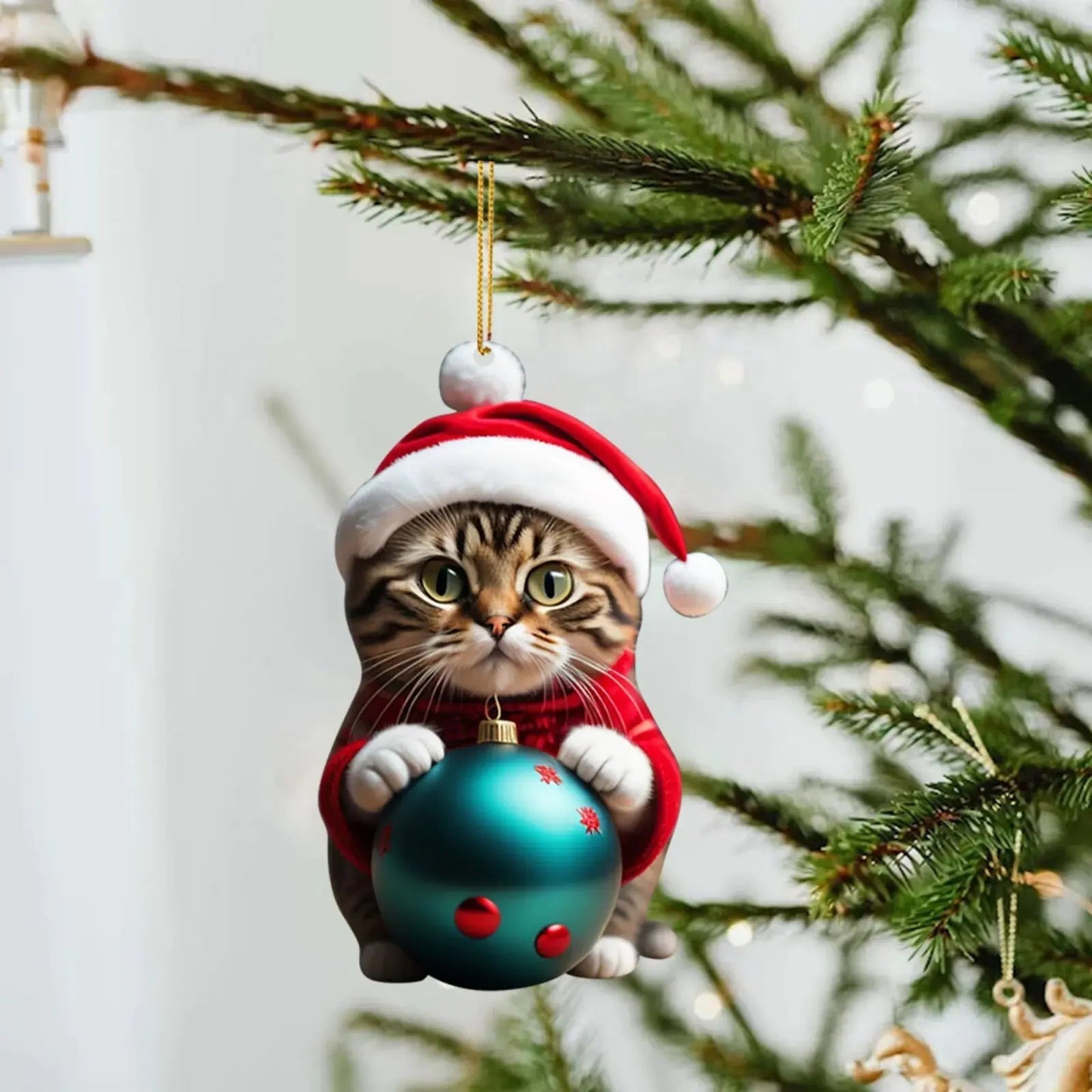 Cute Cat Christmas Ornaments-What About Noah