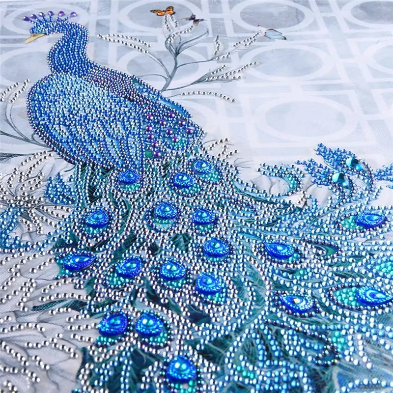 DIY 5D Rhinestone Peacock Painting-What About Noah