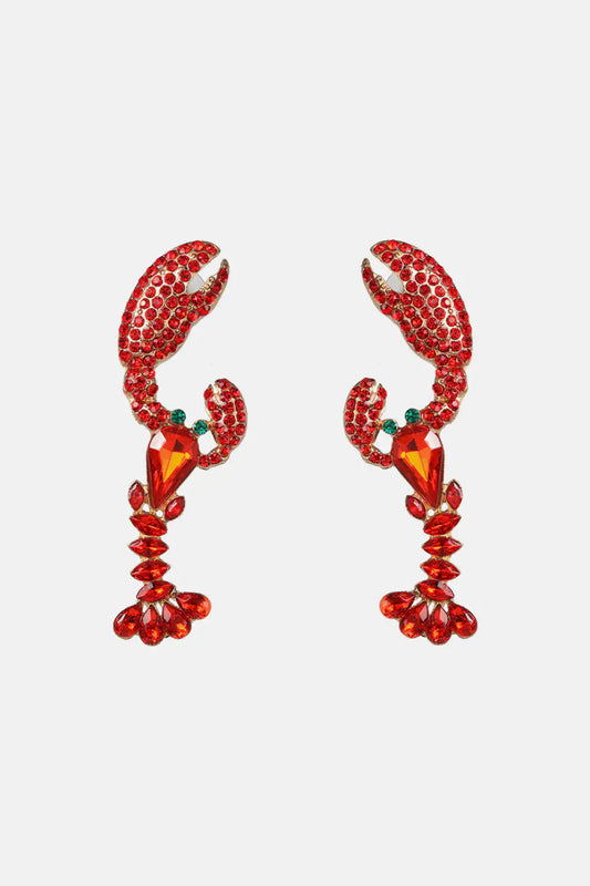 Dazzling Lobster Dangle Earrings-What About Noah