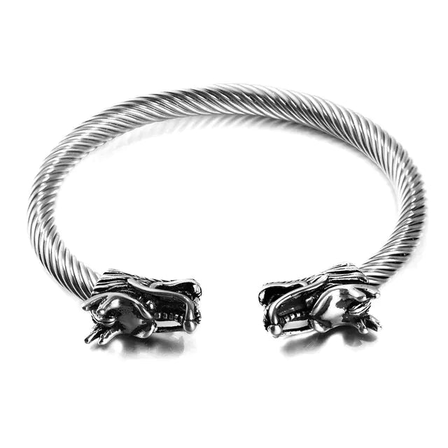 Double Dragon Head Bracelet-What About Noah