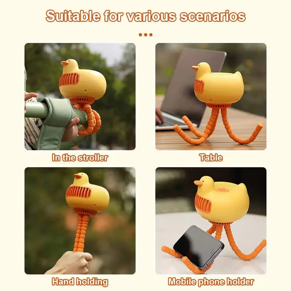 Duck-Shaped Portable Stroller Fan-What About Noah