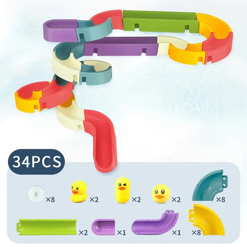 Duck Slide Baby Bath Toys-What About Noah