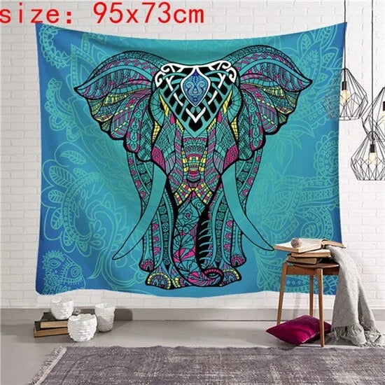 Elephant Mandala Tapestry-What About Noah