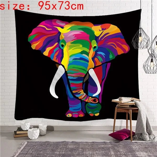 Elephant Mandala Tapestry-What About Noah