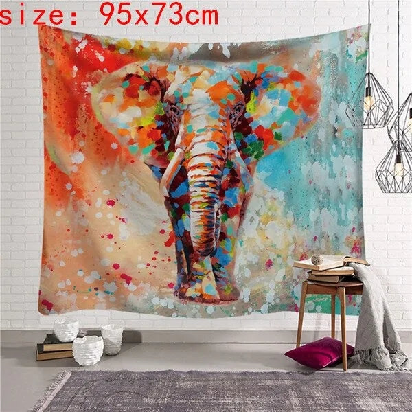 Elephant Mandala Tapestry-What About Noah