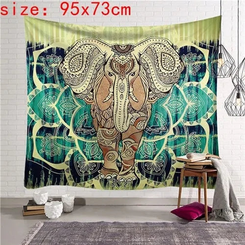 Elephant Mandala Tapestry-What About Noah