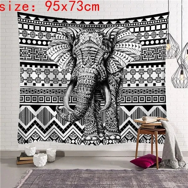 Elephant Mandala Tapestry-What About Noah