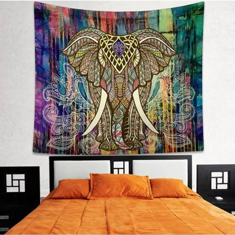 Elephant Mandala Tapestry-What About Noah