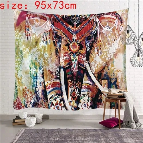 Elephant Mandala Tapestry-What About Noah