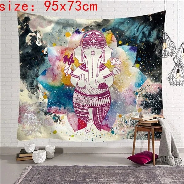 Elephant Mandala Tapestry-What About Noah