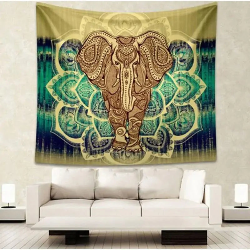 Elephant Mandala Tapestry-What About Noah