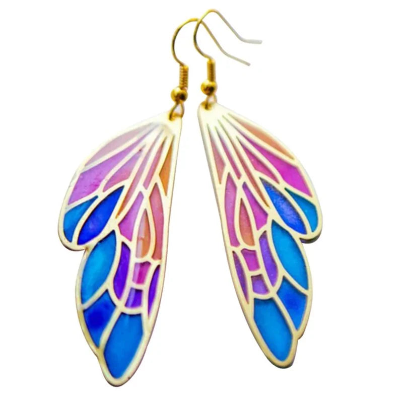 Fairy Butterfly Wings Drop Earrings-What About Noah