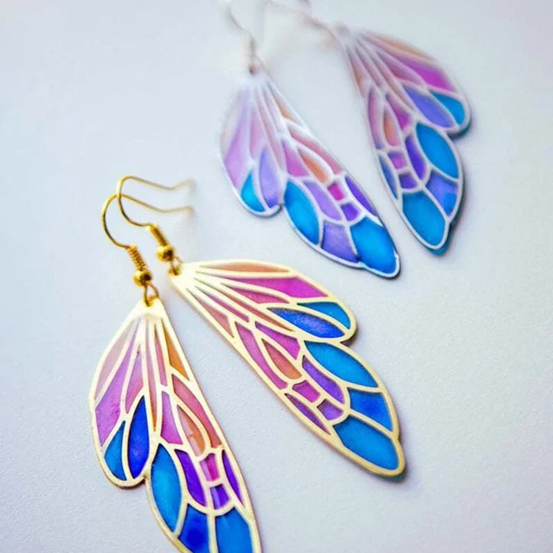 Fairy Butterfly Wings Drop Earrings-What About Noah