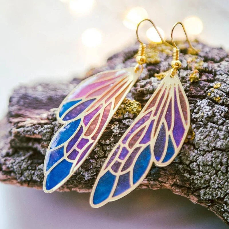 Fairy Butterfly Wings Drop Earrings-What About Noah