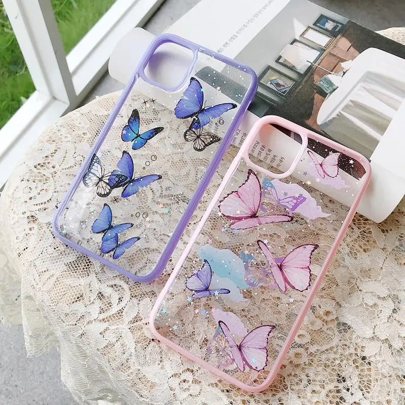 Glitter Butterfly Phone Case-What About Noah