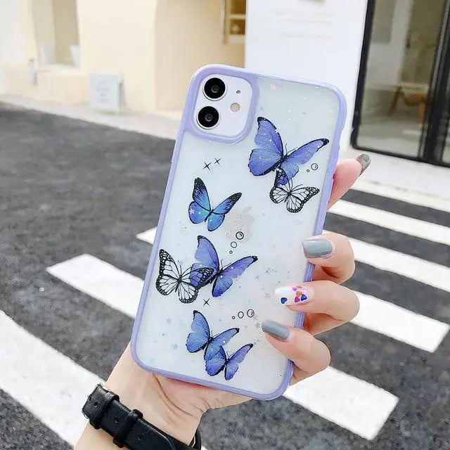 Glitter Butterfly Phone Case-What About Noah