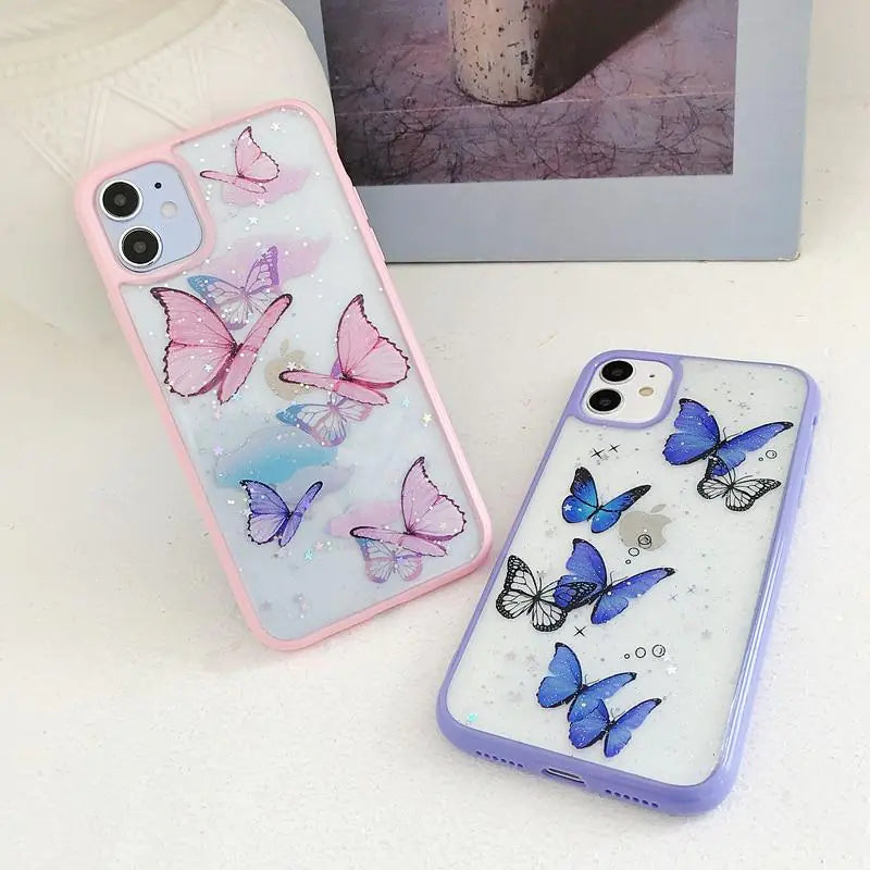 Glitter Butterfly Phone Case-What About Noah