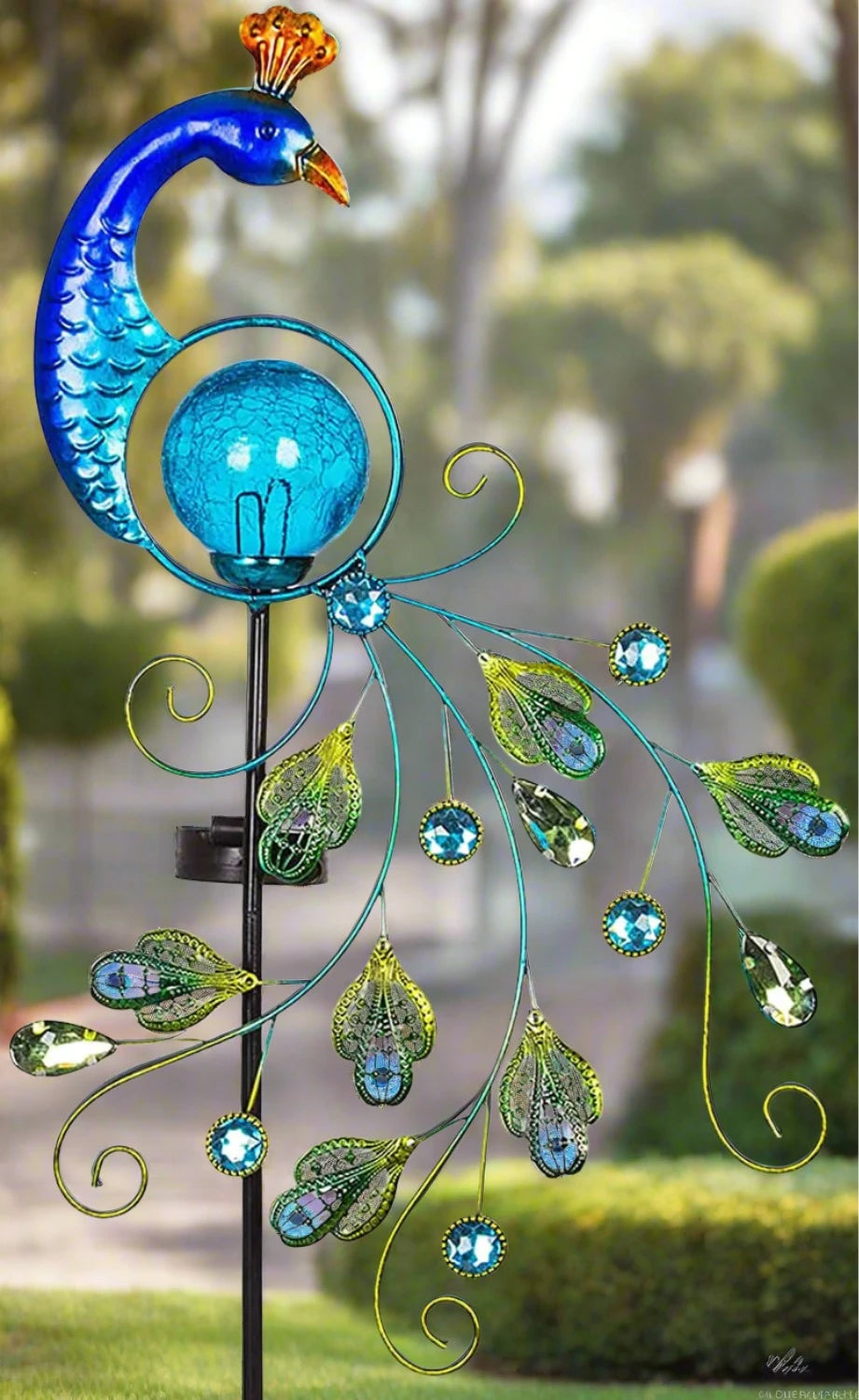 Glorious Peacock Solar Light-What About Noah