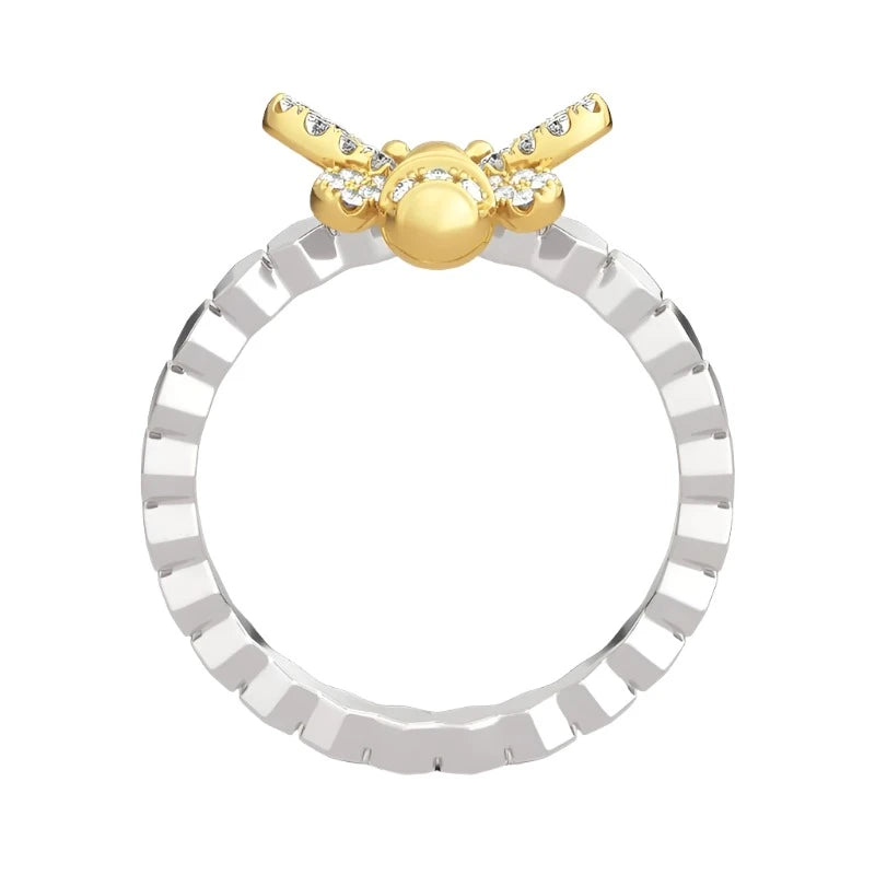 Gold and Silver Bee Ring-What About Noah