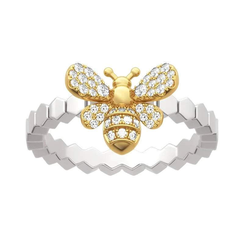 Gold and Silver Bee Ring-What About Noah